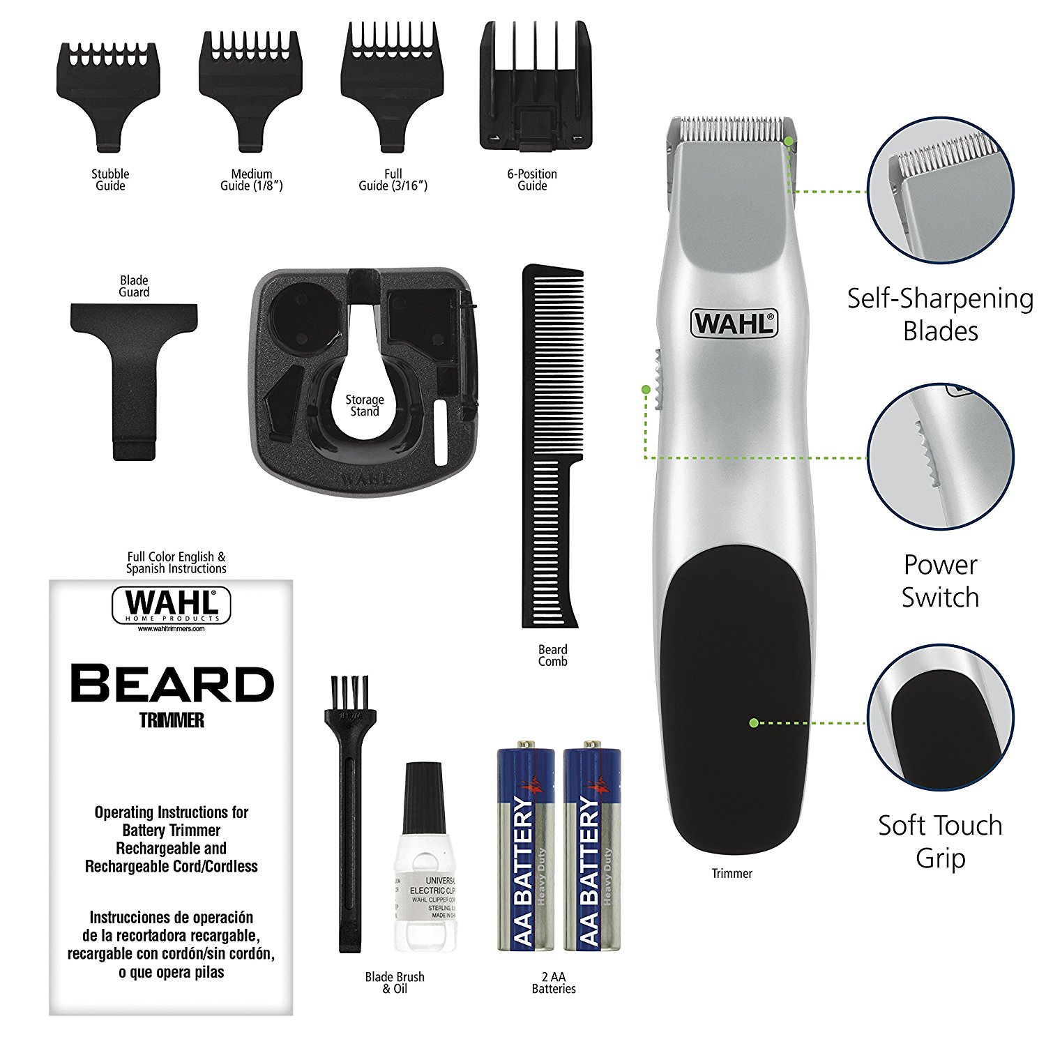 wahl beard battery trimmer